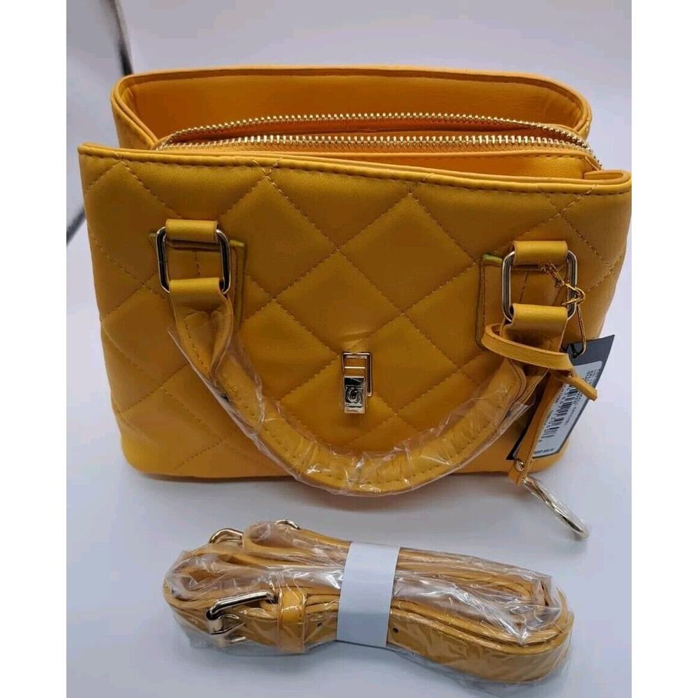 Bebe Women's Kellen Satchel Bag Sunflower‎ Small - Picture 9 of 12